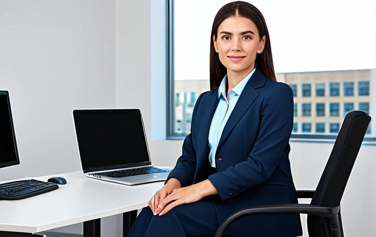 **

"Professional businesswoman in a modest business suit, sitting at a desk in a modern office, fully clothed, appropriate attire, safe for work, perfect anatomy, natural proportions, professional photography, high quality, family-friendly."

**