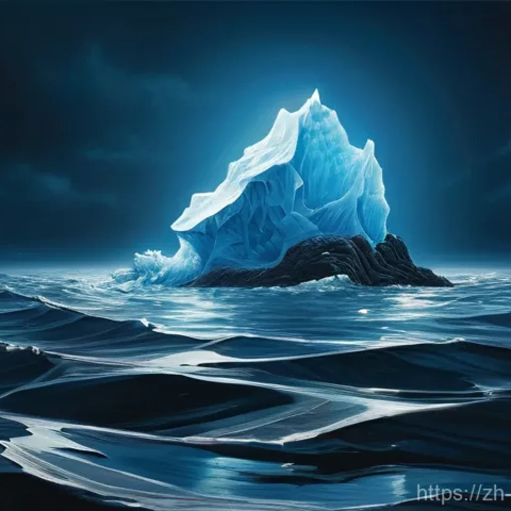 정신분석 이론 - **Prompt: The Iceberg of the Mind**
A highly detailed, symbolic illustration depicting the human...