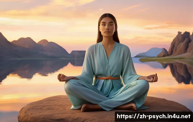 심리학 필수학점 - **Emotional Management: Inner Compass**
    A serene young adult, gender-neutral, with a calm and un...