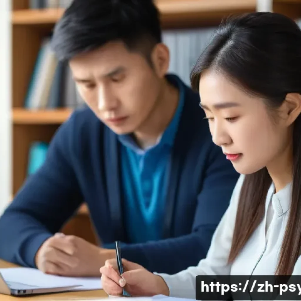 심리학적 평가와 진단 - A professional clinical psychologist conducting a structured psychological assessment in a modern, q...