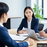 심리학의 응용 - A modern office scene depicting a diverse team engaged in sincere communication and collaboration. T...